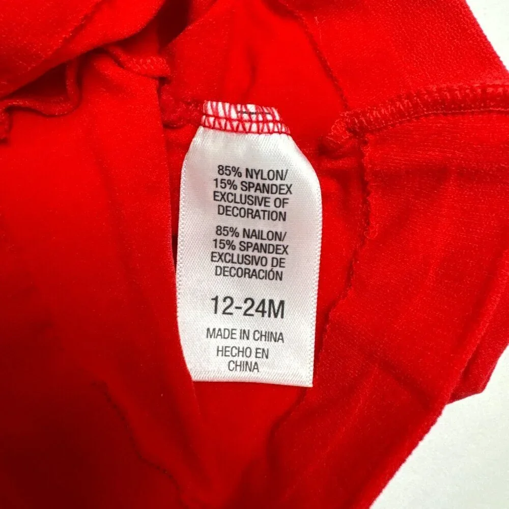 NWOT  Tights Red Velvet Polka Dot 12 - 24 M